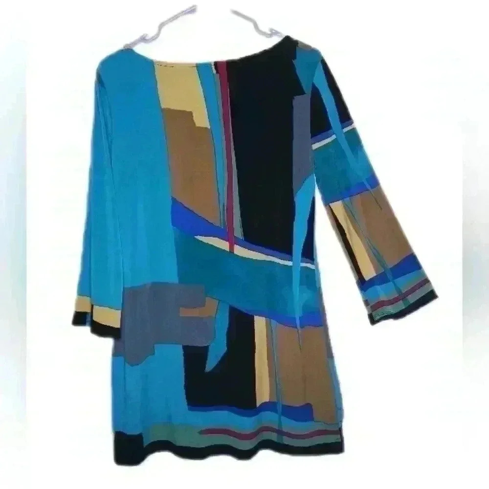 Style & Co, Size S, Dress, Blue & Yellow - Picture 2 of 3